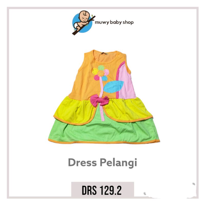 BAJU ANAK CEWE  [DRS. 129] dress pelangi