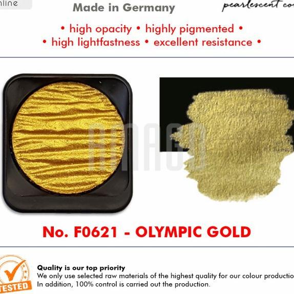 

Finetec - Pearlescent Watercolour - F0621 Olympic Gold - Round 30Mm