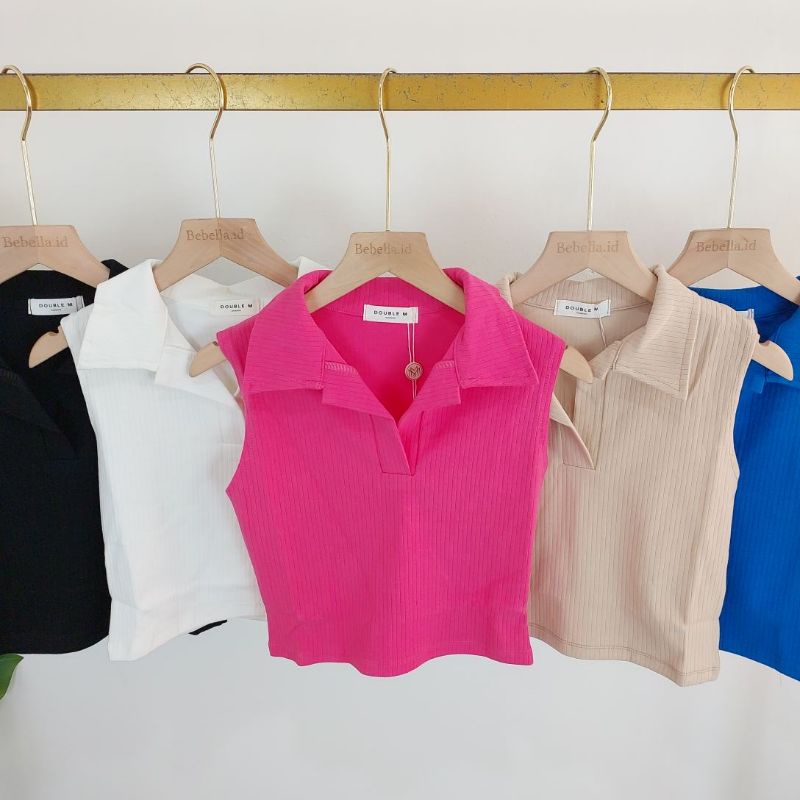 ATASAN CROP BRAND DOUBLE M FASHION WANITA IMPORT BANGKOK