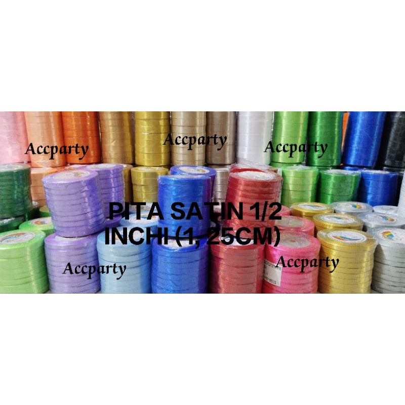 

Pita Satin 1/2 Inch (1,25cm) / Pita Kain 1/2