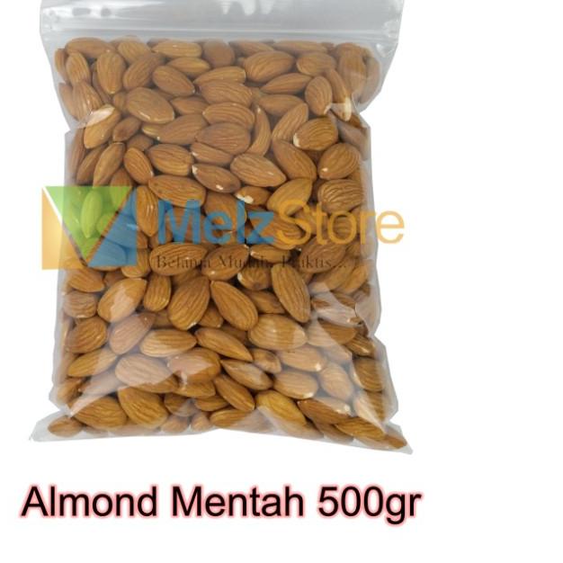 

COD ✅⭐ Kacang Almond Mentah Kupas Utuh Raw Whole Blue Diamond 500gr