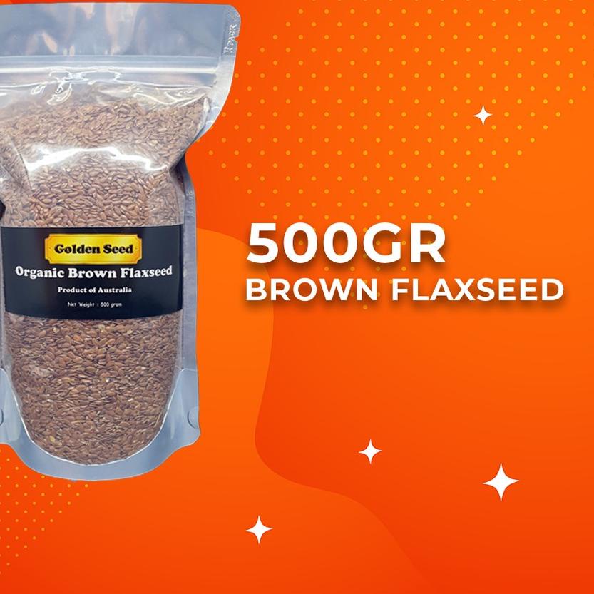 

COD ✔️⭐ ORGANIC BROWN FLAXSEED 500 GRAM PREMIUM - FLAX SEEDS FLAXSEEDS FLAX SEED BIJI RAMI 500 GR