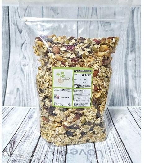 

Termurah ✔️⭐ SUPER MUESLI 500gr - Rolled Oat, Almond, Cranberry, Cashew, Pumpkin Seed, Sunflower Seed, Flaxseed