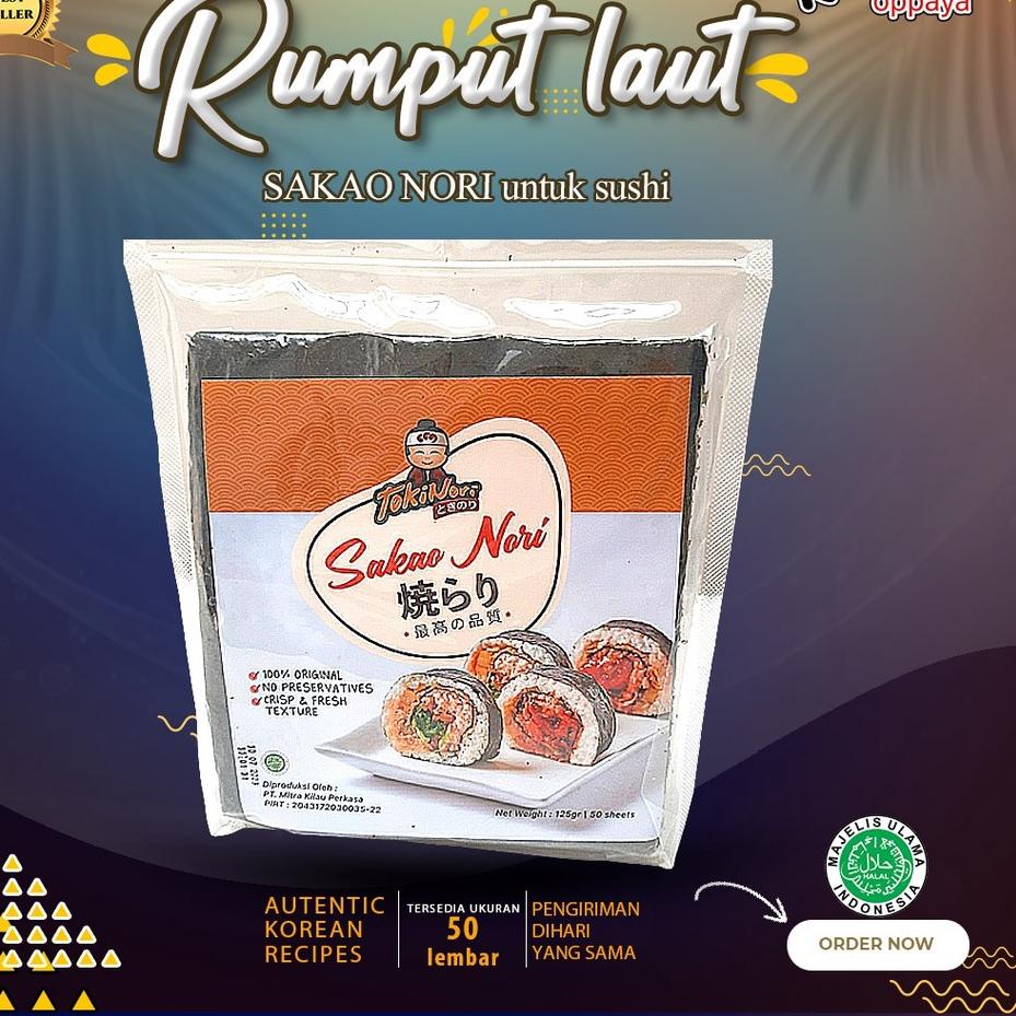 

Terbaru ⭐✔️ Sakao Nori Isi 50 Lembar Untuk Kimbab Sushi Kimbab Korea Sakao Nori