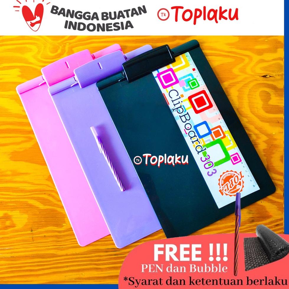 

[NEW !!!] TOPLA Clipboard Papan Dada Jalan Ujian A4 Premium Plastik Lucu Alas Ujian Clip Board F4 Folio Hitam Perlengkapan Peralatan Sekolah Alat Bantu Tulis Nulis [KODE 935]