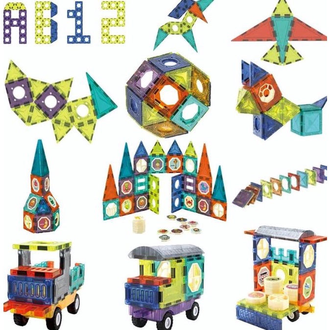 MUST HAVE MAGIC MAGNETIC BLOCKS TILES MAINAN MAGNET EDUKASI BALOK ANAK 3 TAHUN TERLARIS