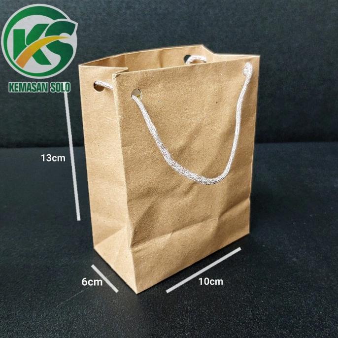 

] PAPER BAG TAS KERTAS KRAFT KANTONG BELANJA 6x10x13