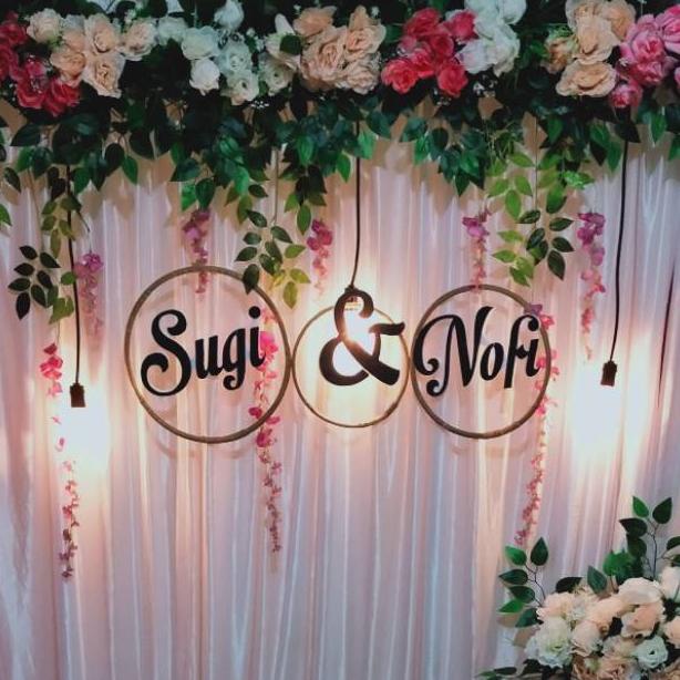 Custom Nama Engagement Ulang Tahun Khitan Dekorasi Wedding Aqiqah Siraman Bahan Styrefoam