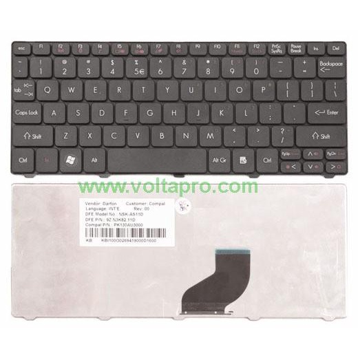 Terlaris Keyboard Acer Aspire One Happy Ao532H Ao521 D255 Ao255 Ao257 D260 D270
