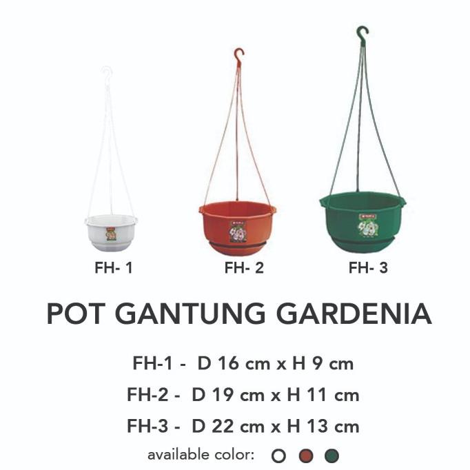 *****] POT GANTUNG GARDENIA LION STAR / POT BUNGA GANTUNG / POT BUNGA