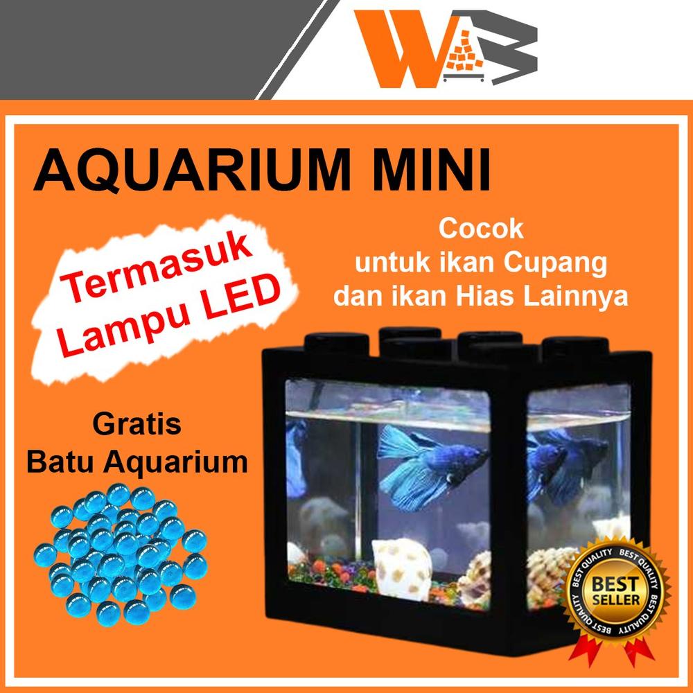 Akuarium Mini Ikan Cupang Hias Aquarium Aquascape Mini Kecil Lego Kotak Unik Akrilik Murah A04