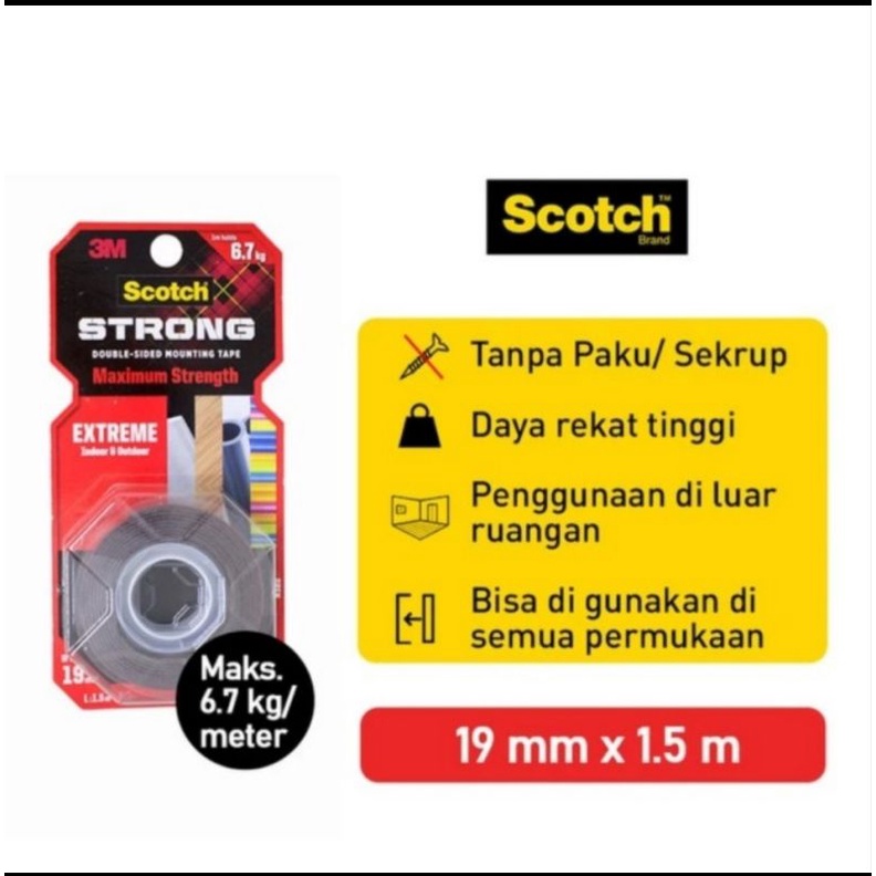 

3m Double tape scotch stroong extreme indoor outdoor 414-S19 6,7Kg