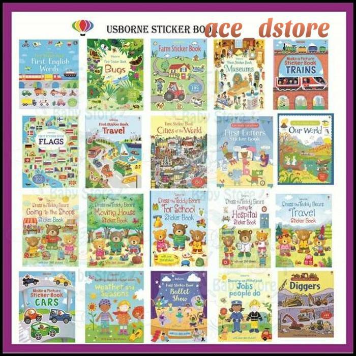 

USBORNE STICKER BOOK (SOFT COVER) / BUKU STIKER ANAK HOT DEAL