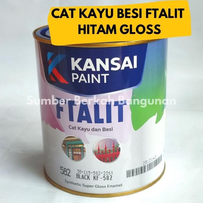 Terbaru Cat Minyak Kayu Besi Ftalit Hitam Putih Gloss Doff Dop Black White