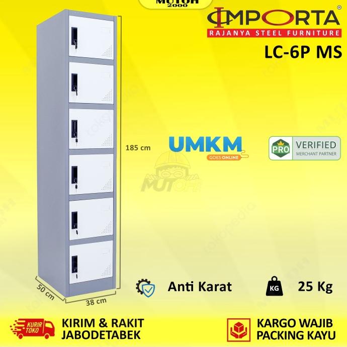 

Importa Lc-6P Bt Ms Standing Loker Besi Locker Besi 6 Pintu Full Plat Sale