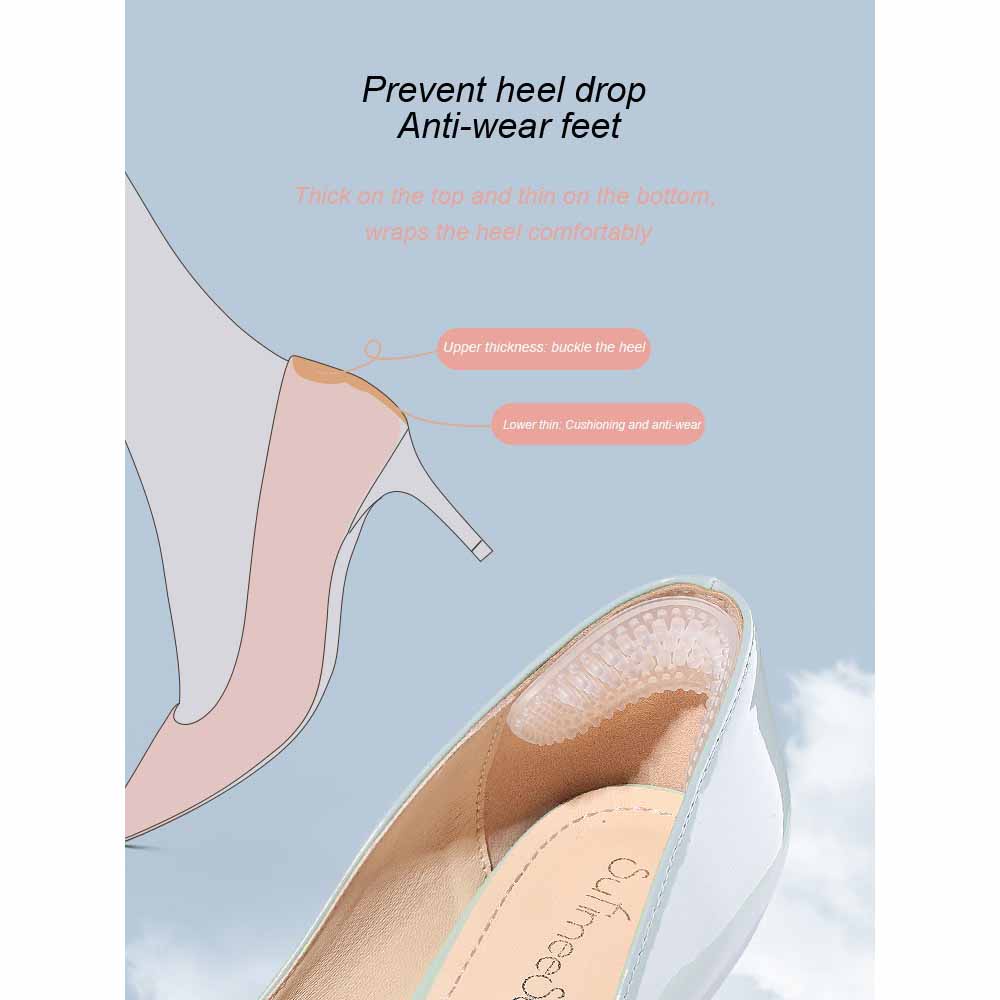 SU6 NovoSnug Pelindung Tumit Silikon Anti Slip Heel Pads Size L 2 PCS 202ST Transparent By Pro