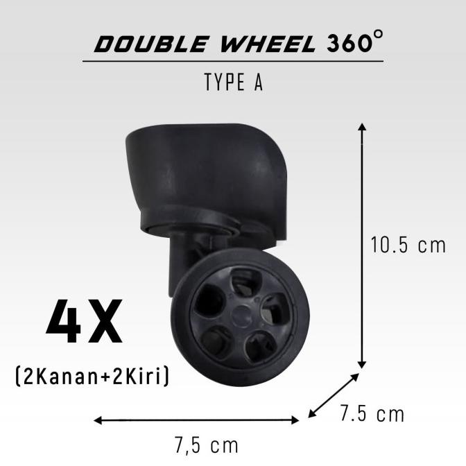 Part Koper : Roda 360 derajat SET 1 KOPER Tipe A