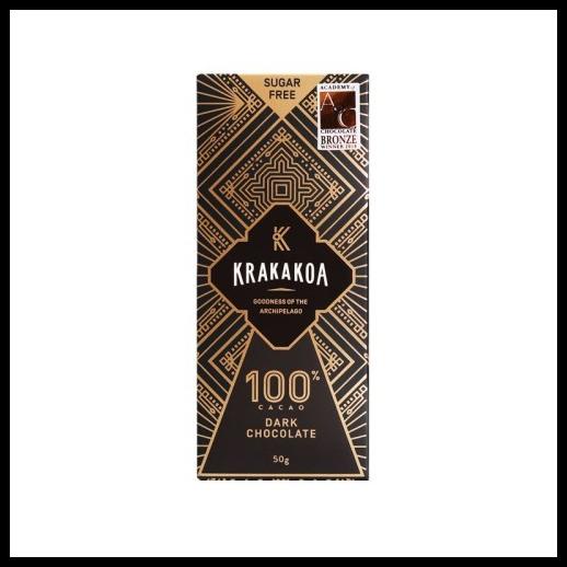 

Kkv Krakakoa 100% Cacao Dark Chocolate Cokelat Hitam Rendah Gula 50G
