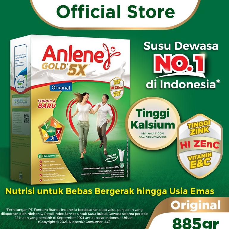 

Anlene Gold 5X Susu Bubuk Dewasa Original 885g - Nutrisi Tinggi Kalsium Untuk Tulang, Sendi, dan Otot Non COD