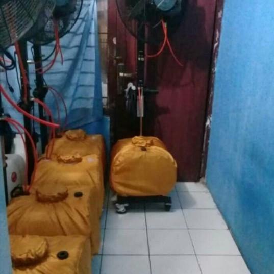 Terlaris Sarung Tabung Kipas Blower/Misty Cool Bahan Saten Silk