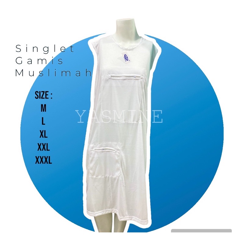 Singlet gamis muslimah umroh resleting Singlet gamis haji singlet kantong singlet wanita resleting d