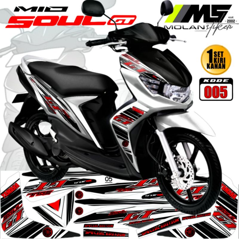 Decal Sticker Striping Variasi Mio Soul Gt 115 2012-2013-2014 Yamaha Mio Soul Gt 110 Yamaha Ego S 11