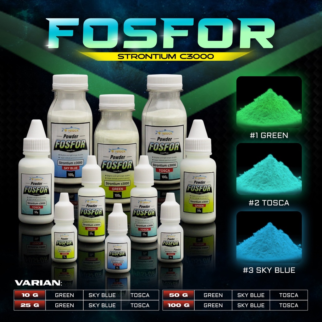 FIRELOCK DIAMOND FOSFOR POWDER | BUBUK POSFOR GLOW IN THE DARK  | 50 100 GRAM | BUBUK GID STRONTIUM 