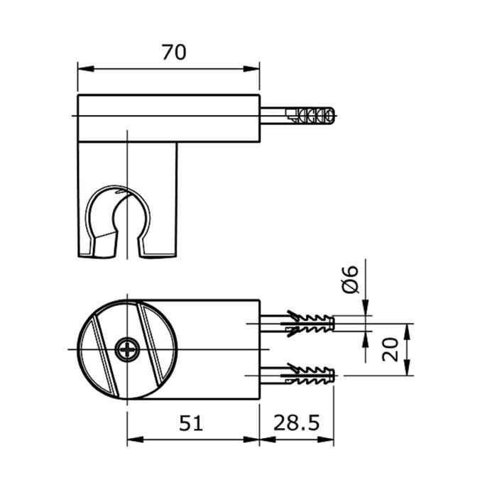 Shower Bracket TOTO 9A332Y / Gantungan Shower TOTO 9A332Y