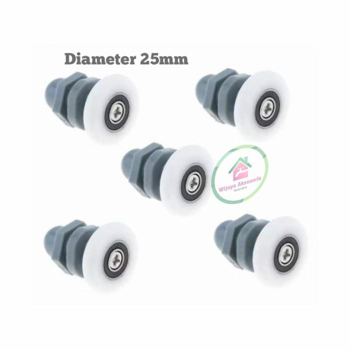 Shook Roda Shower Box/Pintu Geser Roller Pulley Kamar Mandi 25Mm