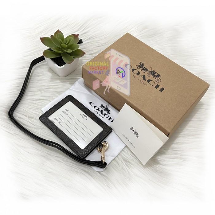 

LANYARD C0ACH ID LANYARD SIGNATURE CANVAS BROWN BLACK ORIGINAL 65573