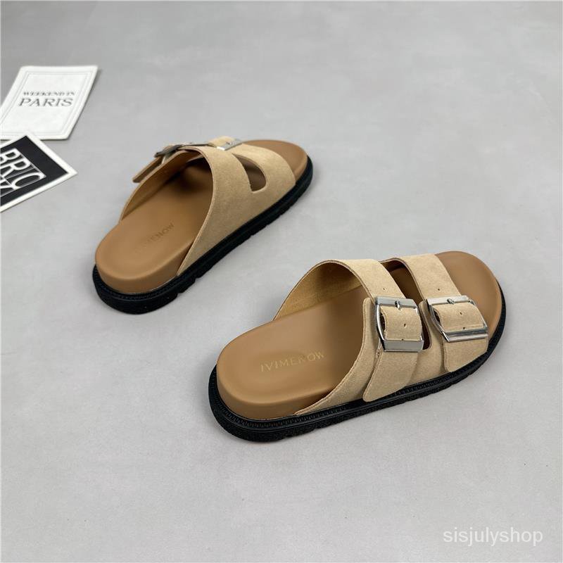 [✅BISA COD] #Sisjuly# Sandal wanita / pakaian luar wanita musim panas bagian bawah tebal sandal bern