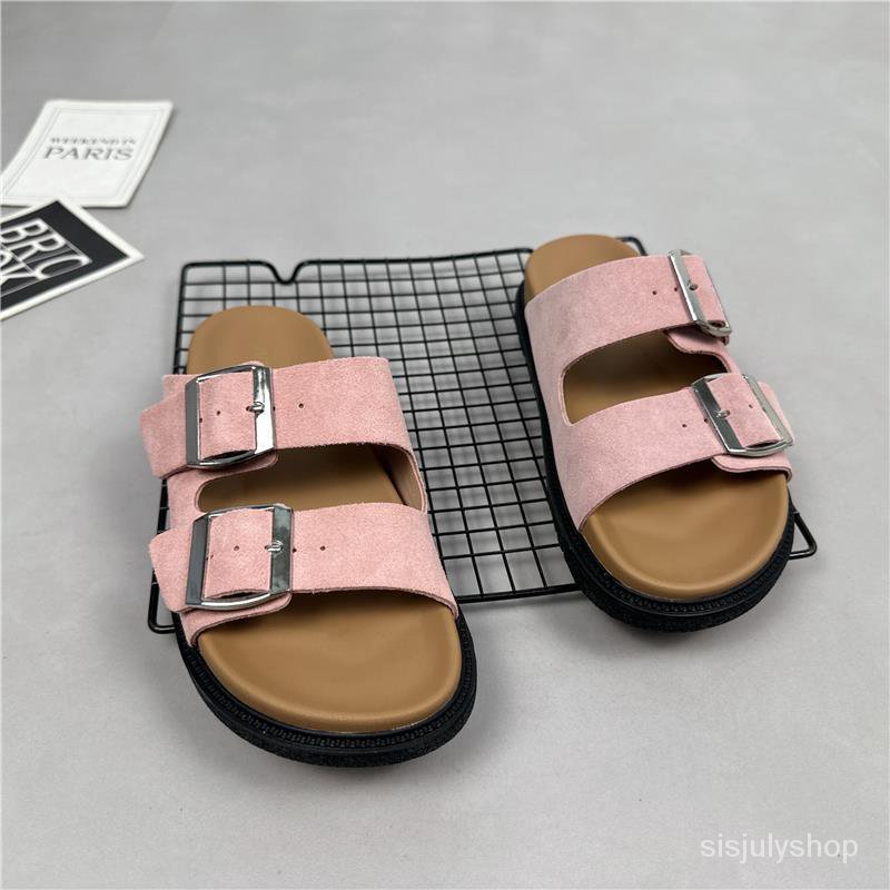 [✅BISA COD] #Sisjuly# Sandal wanita / pakaian luar wanita musim panas bagian bawah tebal sandal bern