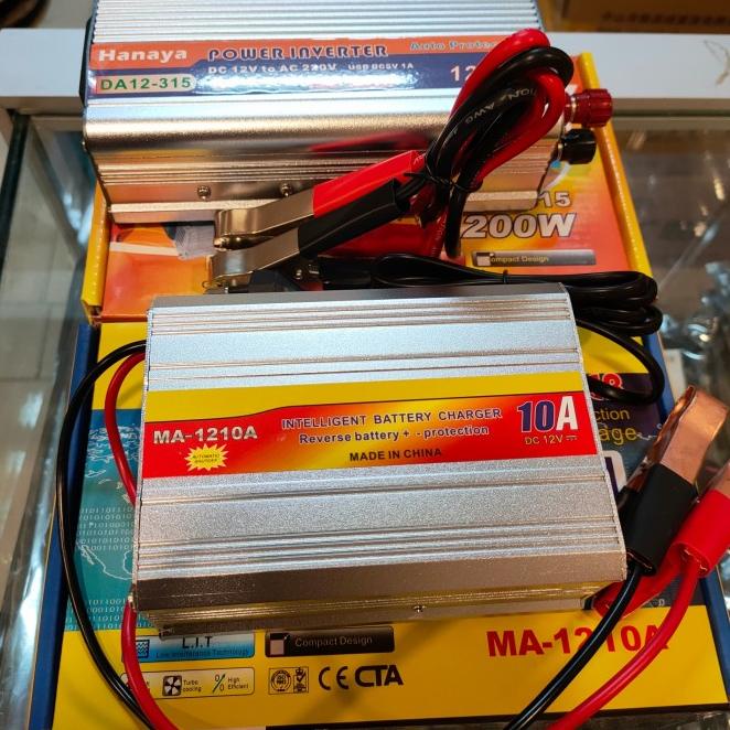 Paket 1200Watt 12V Dan Aki Charger 10A
