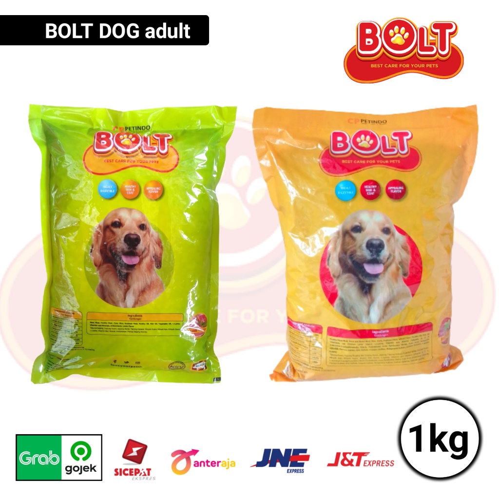 BOLT DOG BEEF 1KG makanan anjing bolt