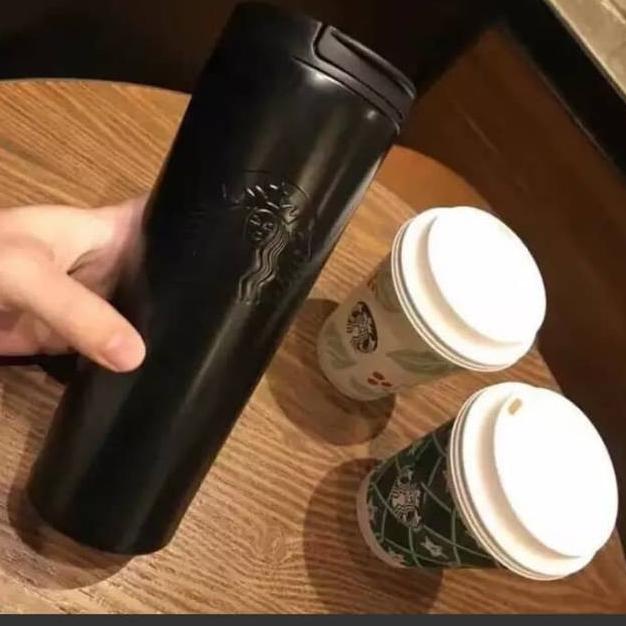Big Sale Starbucks Tumbler Siren Black Matte Troy Limited Rare Stainless Original