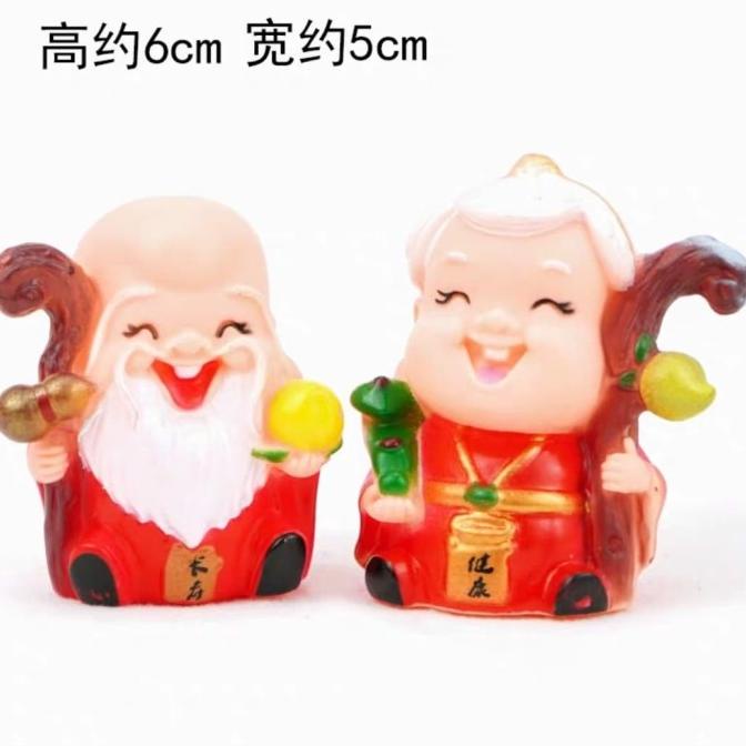 Topper kue cake topper miniatur pasangan hiasan kue couple kakek nenek div02