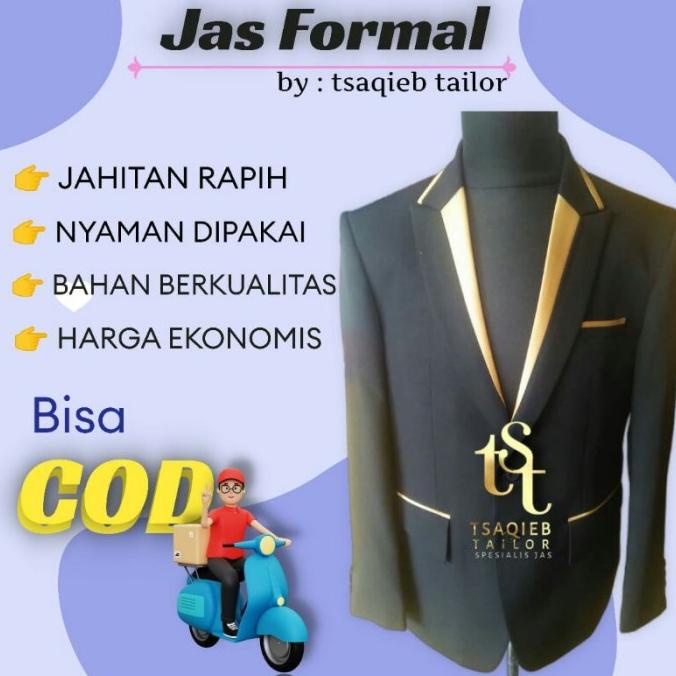 JAS PRIA CUSTOM JAS FORMAL PRIA JAS PENGANTIN RESMI LAKI LAKI SEMI WOOL EL09I09A82L