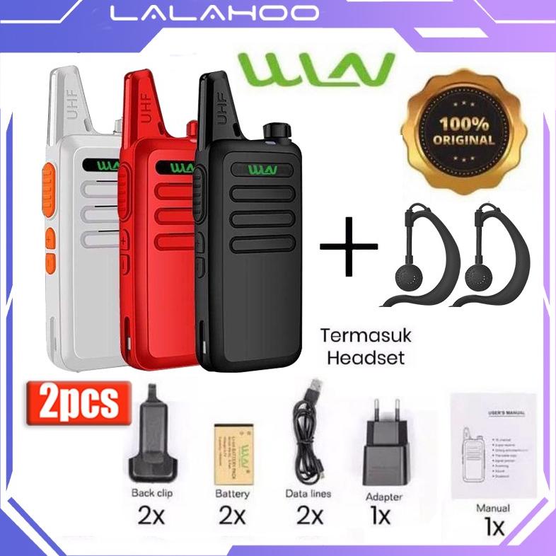 Terbaru (Cod)Ht Walkie Talkie 2 Unit Ht Wln Uhf Twoway Wln Kd-C1 Ci Handy Talky Mini Walkie Talkie J