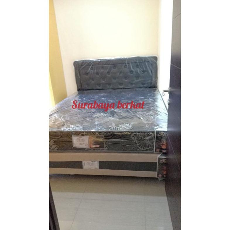 springbed set bigland tipe flower (dipan n kasur n sandaran bisa pisah)
