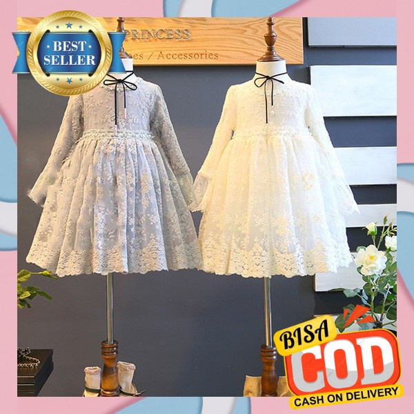 Gaun Dress Dres Pakaian Baju Korean Baby Korea Style Dress Anak Perempuan Dres Pesta Fashion Import 