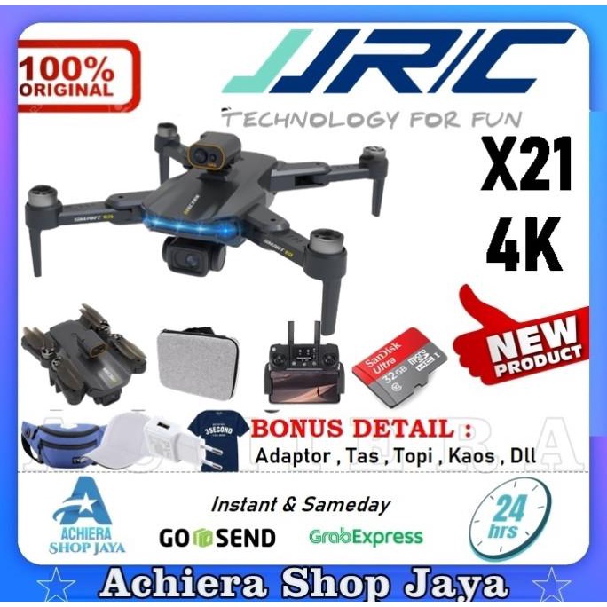 Drone JJRC X21 4K Camera GPS WiFi 5G Brushless Sensor Anti Tabrak