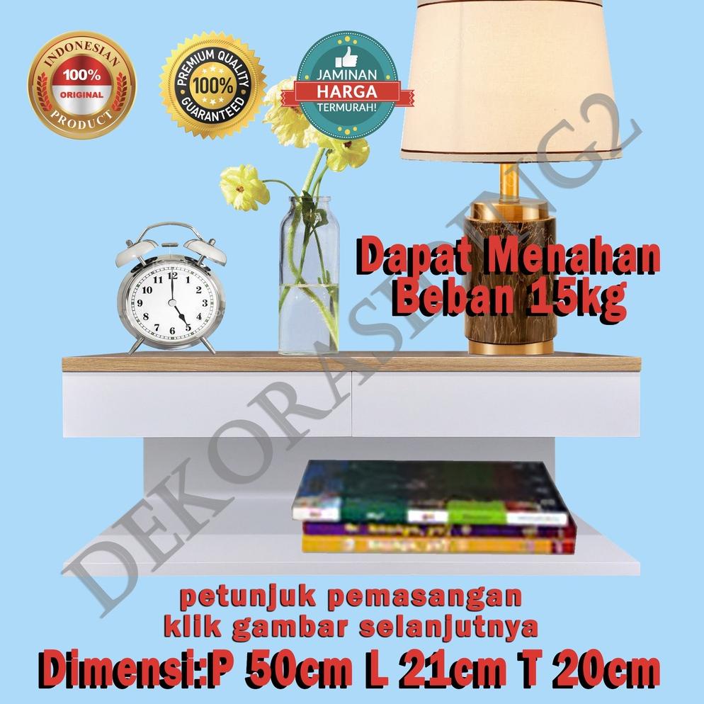rak nakas laci gantung melayang - AD23 / rak nakas laci minimalis / nakas laci minimalis