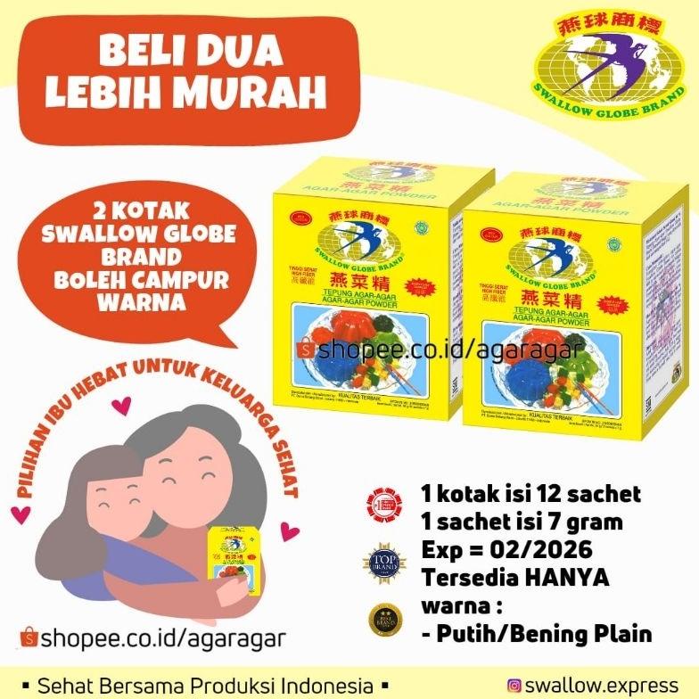 

PROMO SPECIAL AGAR-AGAR SWALLOW GLOBE BRAND Best Seller