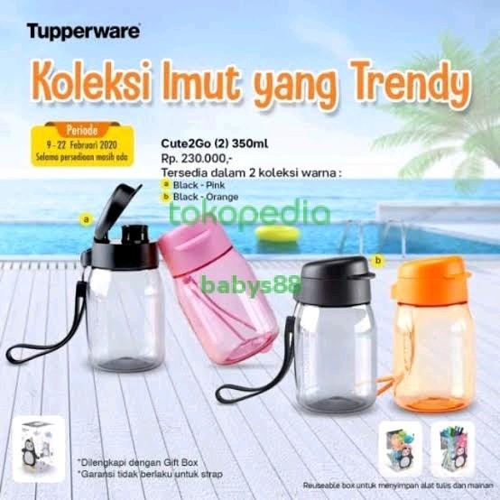 CUTE2GO BOTTLE 350ML TUPPERWARE - BOTOL MINUM 350ML TUPPERWARE