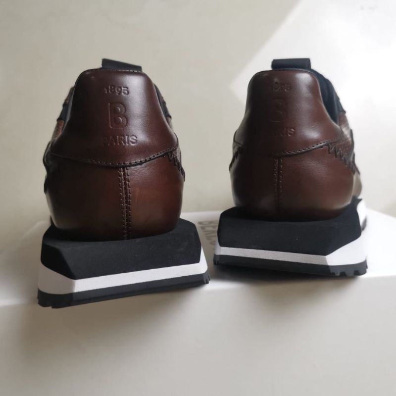 sepatu kulit pria sneaker cowok berluti mewah p1shoes new men shoes leather