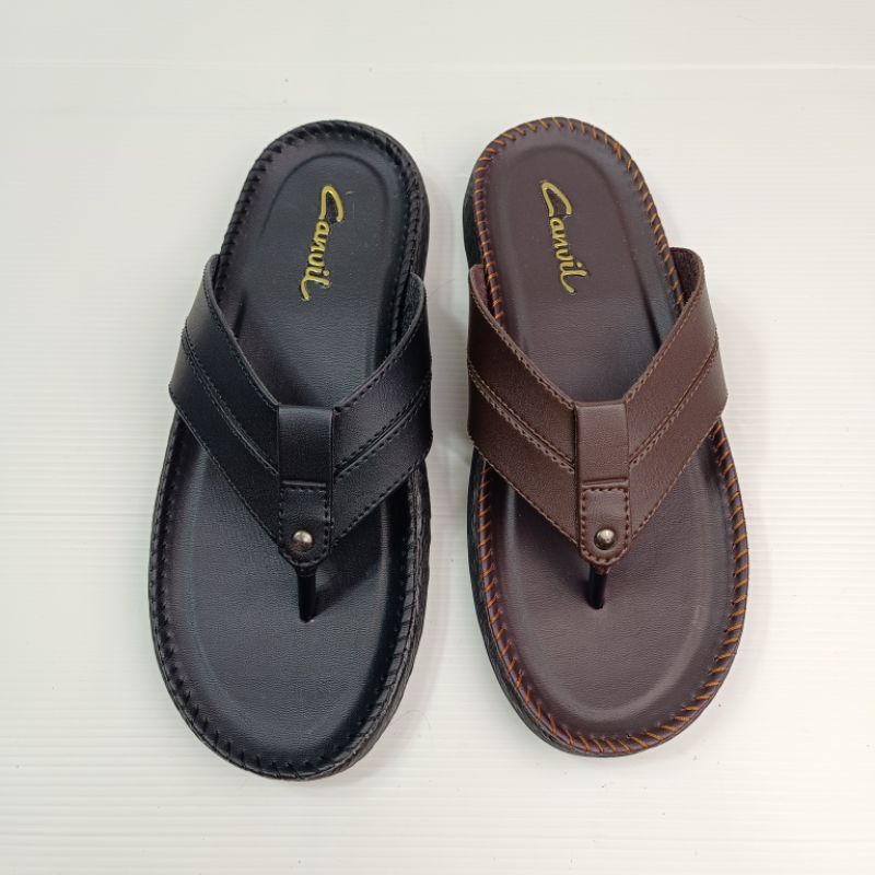 Sandal Jepit Pria Bahan Kulit Lembut (Vino 03)