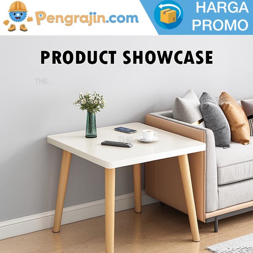 Meja Ruang Tamu Kecil / Meja Kopi / Meja Samping / Meja Persegi Dengan Kaki Kayu Solid - Pengrajin.C