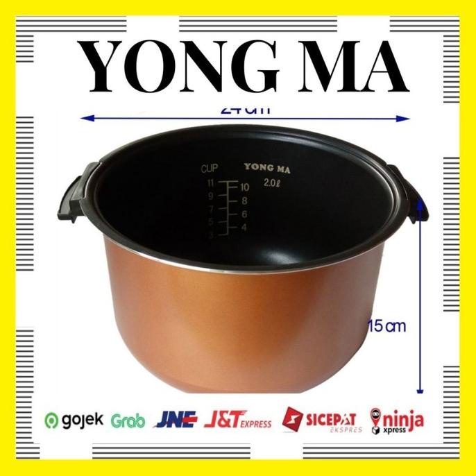 Panci Teflon InnerPot Magic Com Yongma Gold Dengan Wing 2 Liter