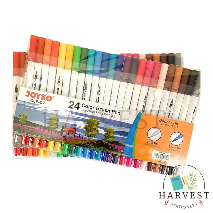 

Best Seller Joyko Color Brush Pen Double Tip Set (24-Warna) Clp-07