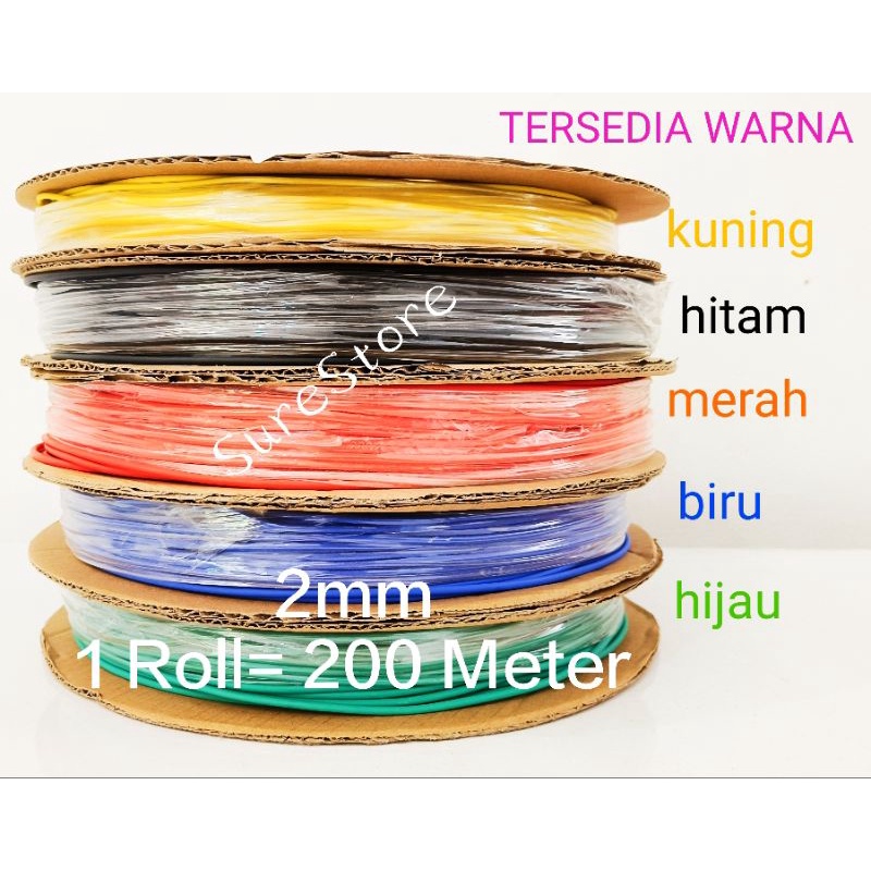 Heatshrink Diameter 2mm selongsong kabel bakar isolasi bakar @Roll